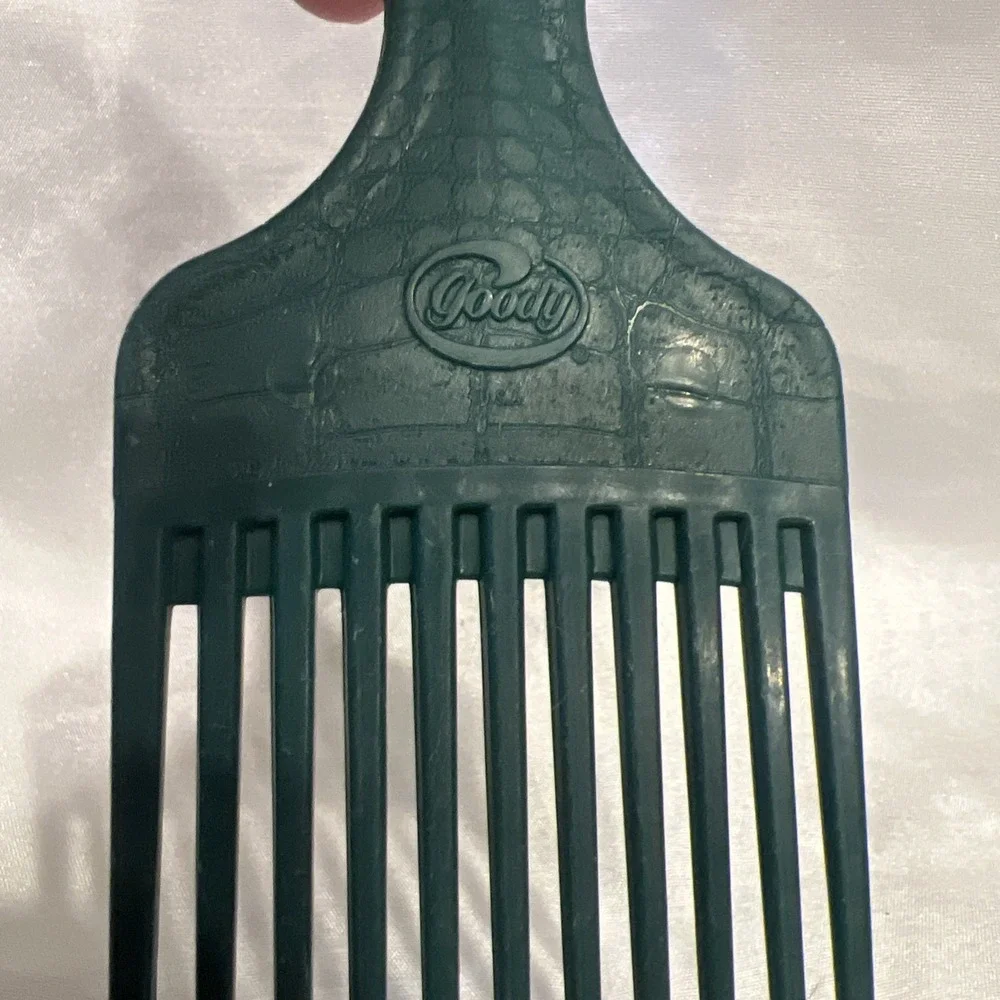 Vtg Goody Hair Lift Volume Picks Comb USA Hunter‎ Green Y2K USA